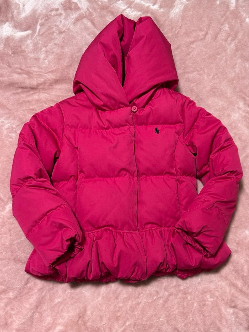 ラルフローレン　キッズ　ダウンジャケット　ネイビー、ピンク色　女の子