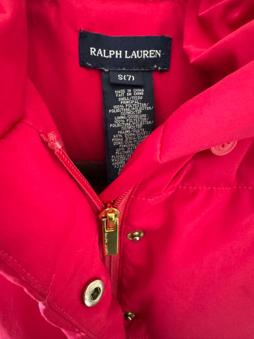 ラルフローレン　キッズ　ダウンジャケット　ネイビー、ピンク色　女の子