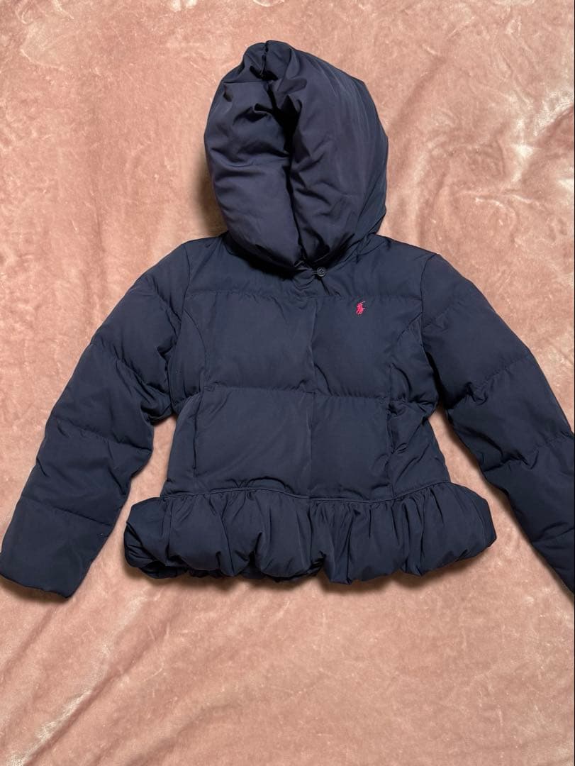 ラルフローレン　キッズ　ダウンジャケット　ネイビー、ピンク色　女の子