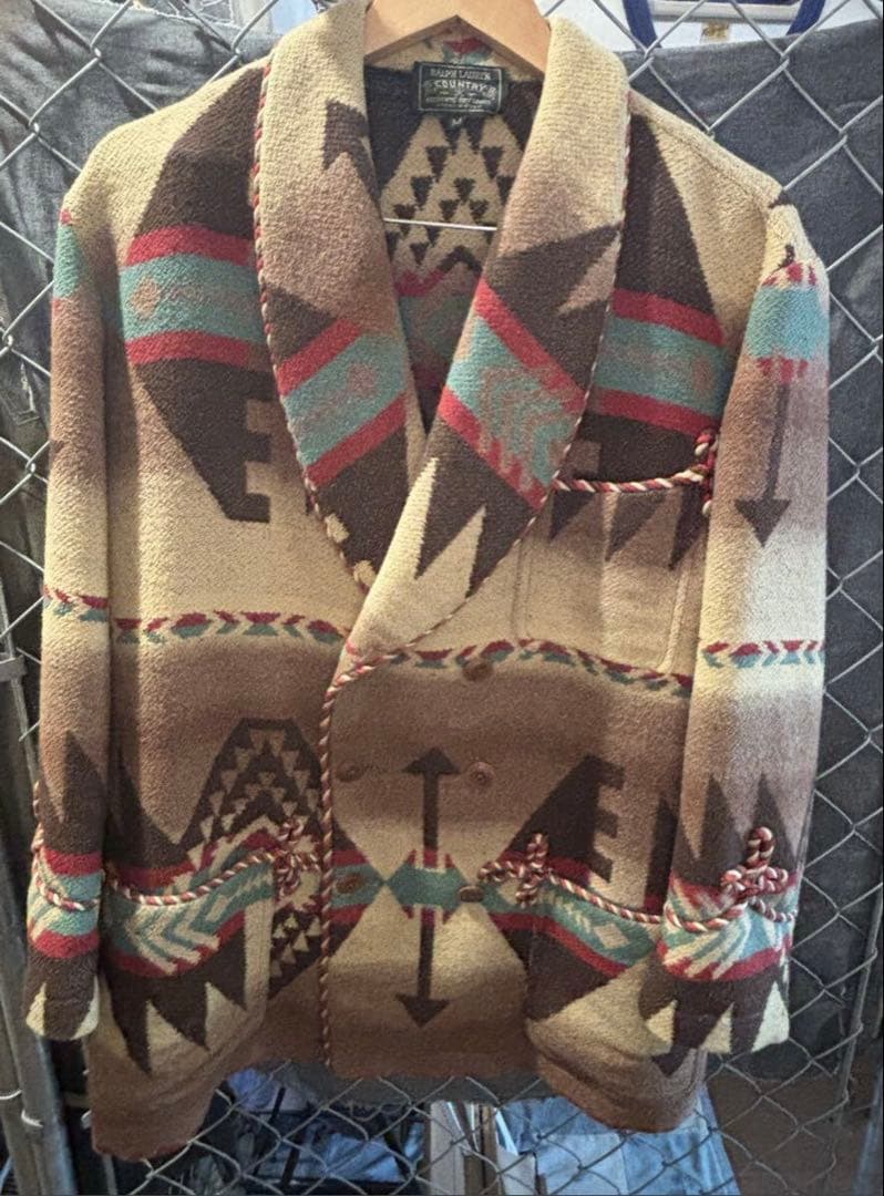 マセラティ様　80〜90年代　ラルフローレン ネイティブ柄 ジャケット