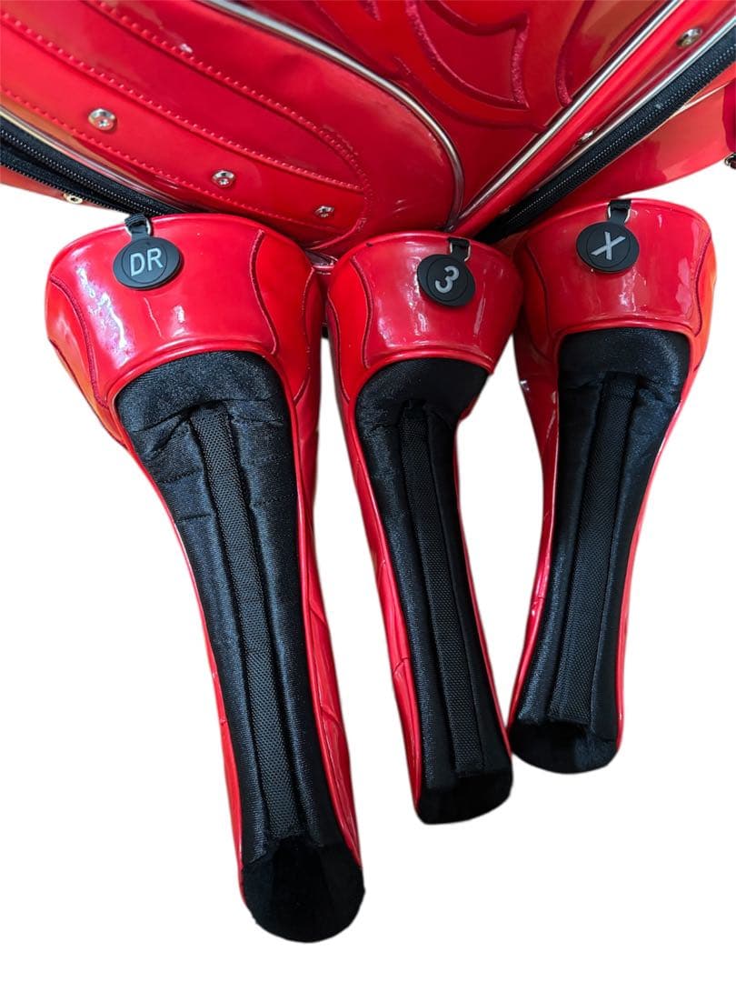 【超希少】ダンスウィズドラゴン キャディバッグ & ヘッドカバー3点 赤