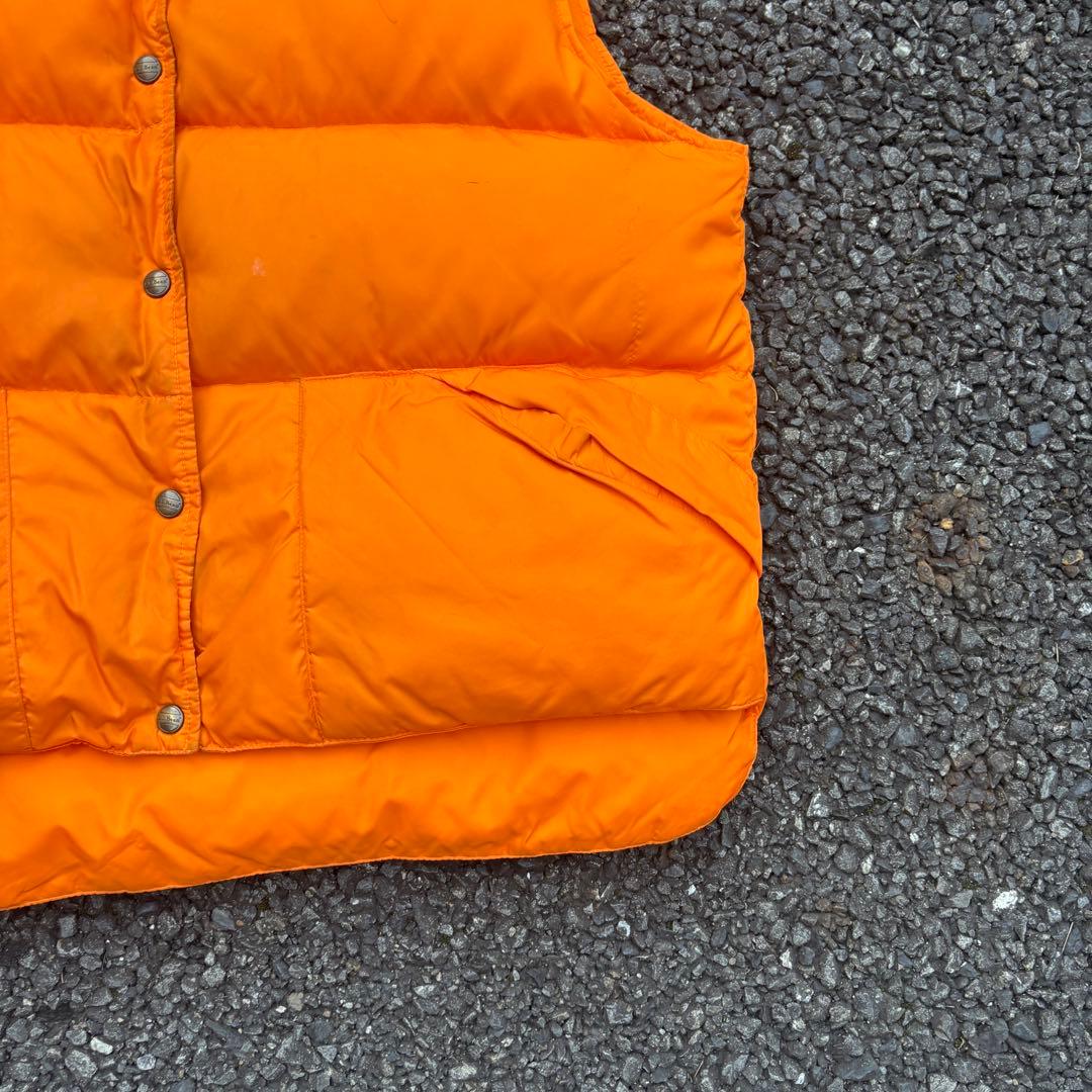90s llbean ダウンベスト オレンジ ヴィンテージ レア 古着