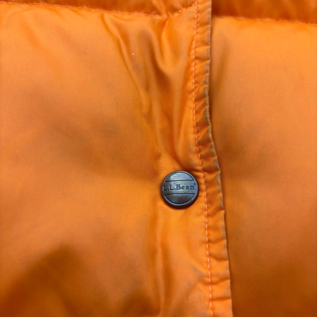 90s llbean ダウンベスト オレンジ ヴィンテージ レア 古着