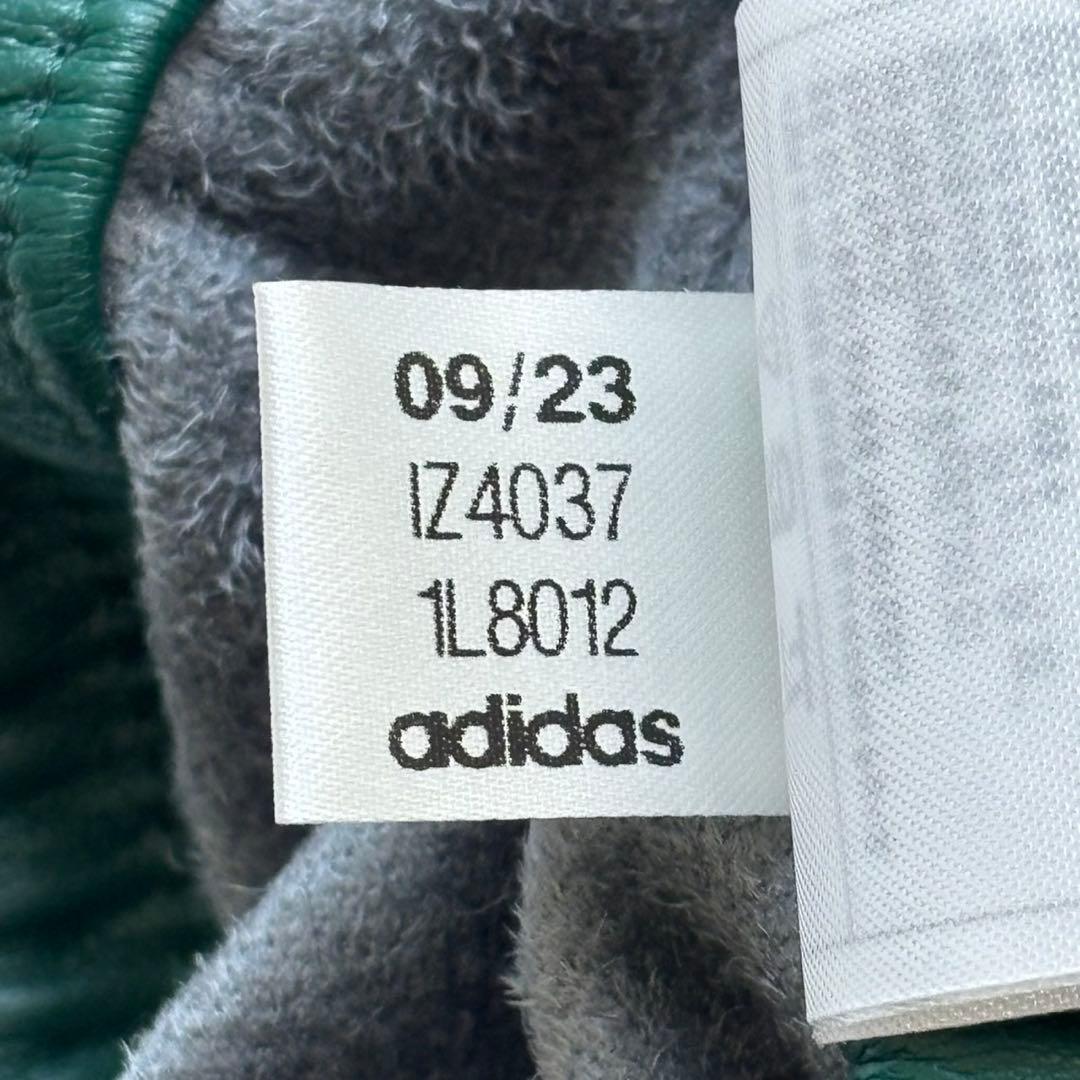 新品　adidas フェイクレザー ファイヤーバード トラックスーツパンツ緑L