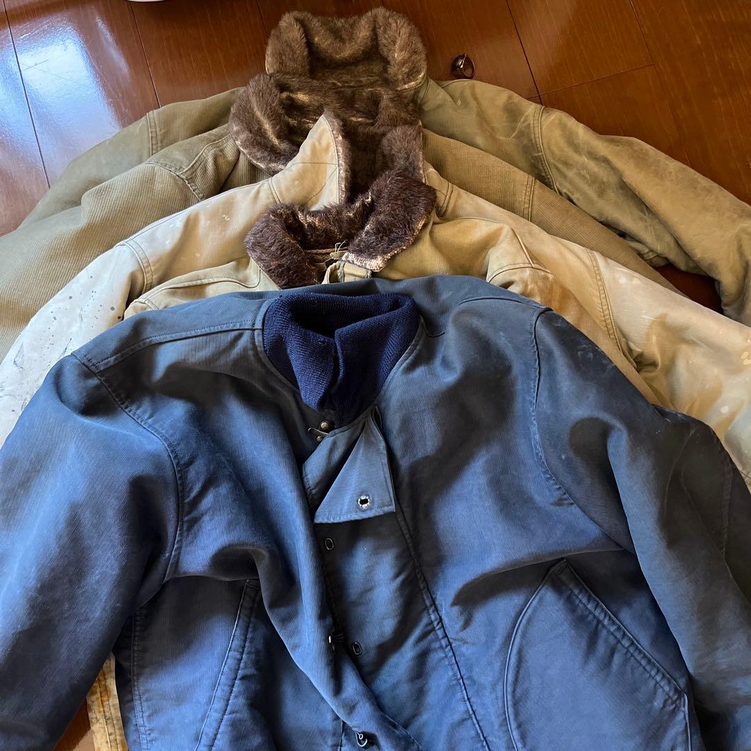 雰囲気抜群　40s 50s USN N1 デッキジャケット 米軍実物　大きめ