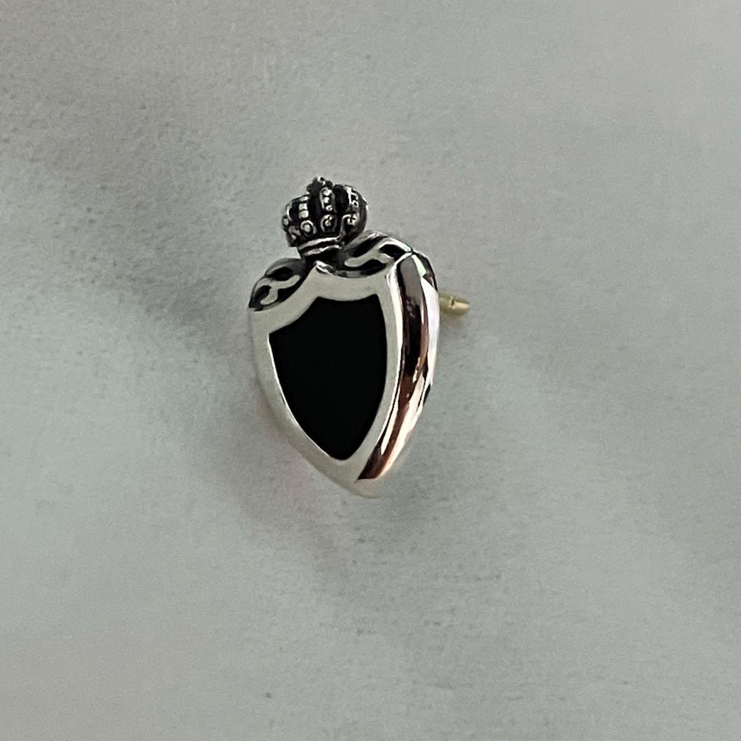 美品　ジャスティンデイビス ピアス シルバー925 王冠　盾