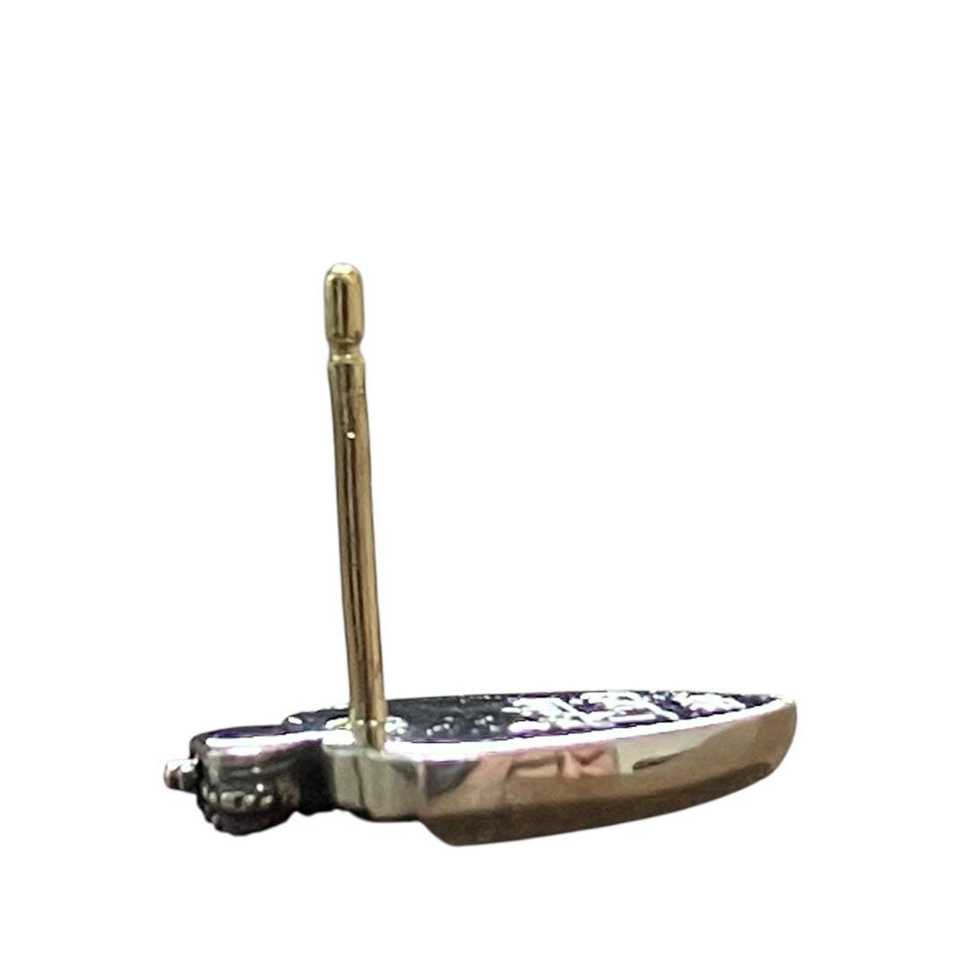 美品　ジャスティンデイビス ピアス シルバー925 王冠　盾