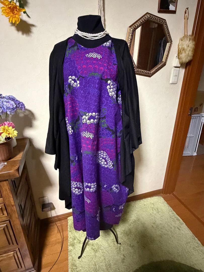 ソウソウ　貫頭衣　ワンピース　けんらん　夜紫？