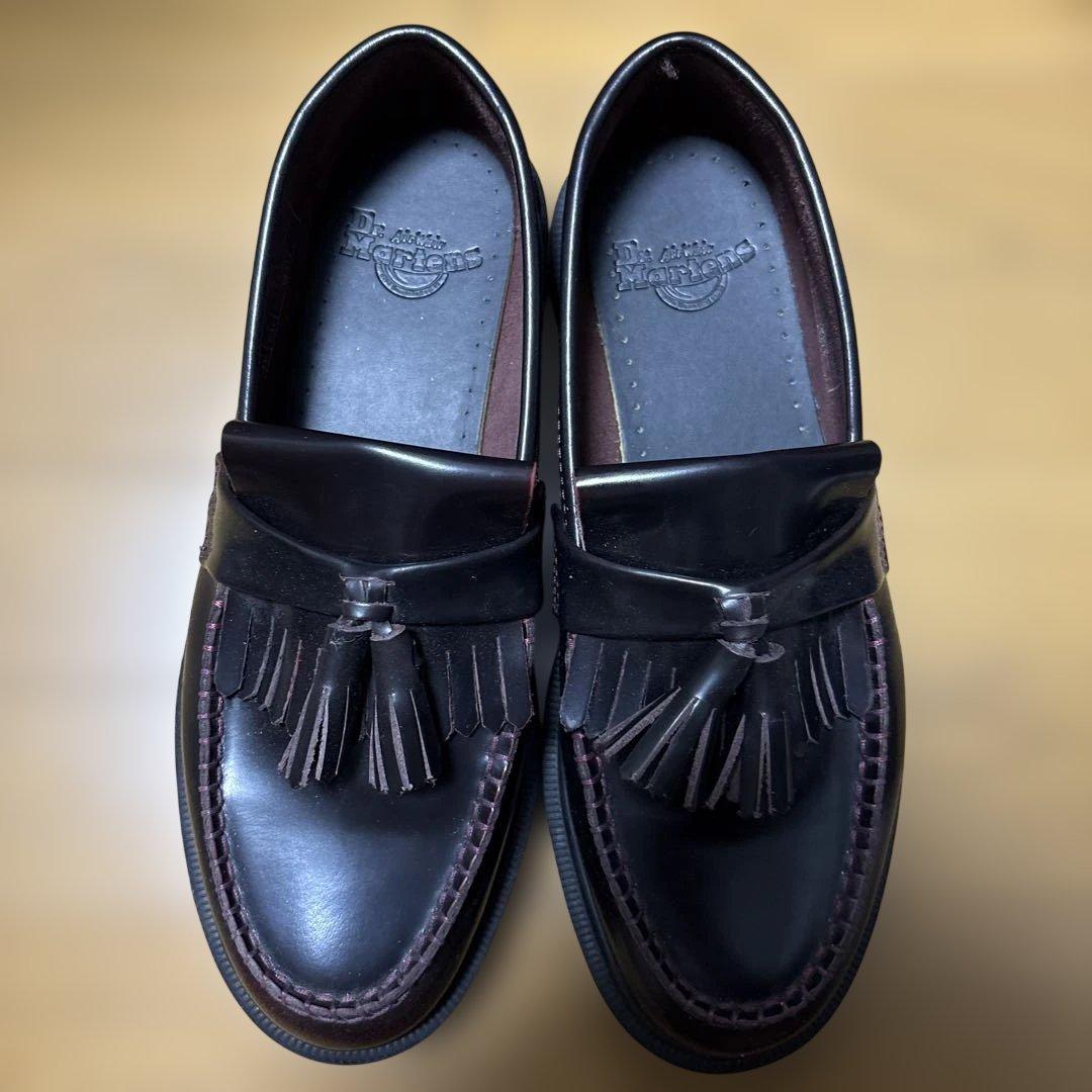 Dr. Martens Adrian チェリーレッド タッセルローファーUK7