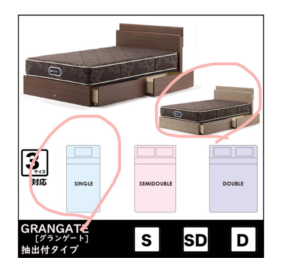 シモンズ グランゲート シングル ベッドフレーム