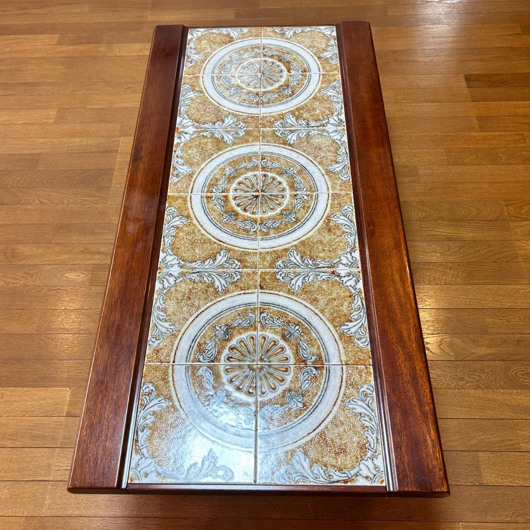 天然木 イタリアンタイル センターテーブル