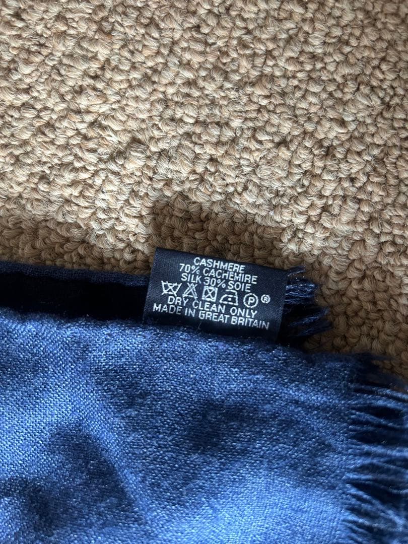 HERMES マフラー　ストール　カシミヤ　さシルク