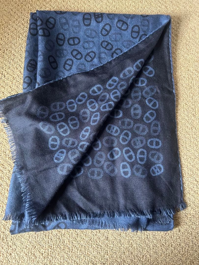 HERMES マフラー　ストール　カシミヤ　さシルク