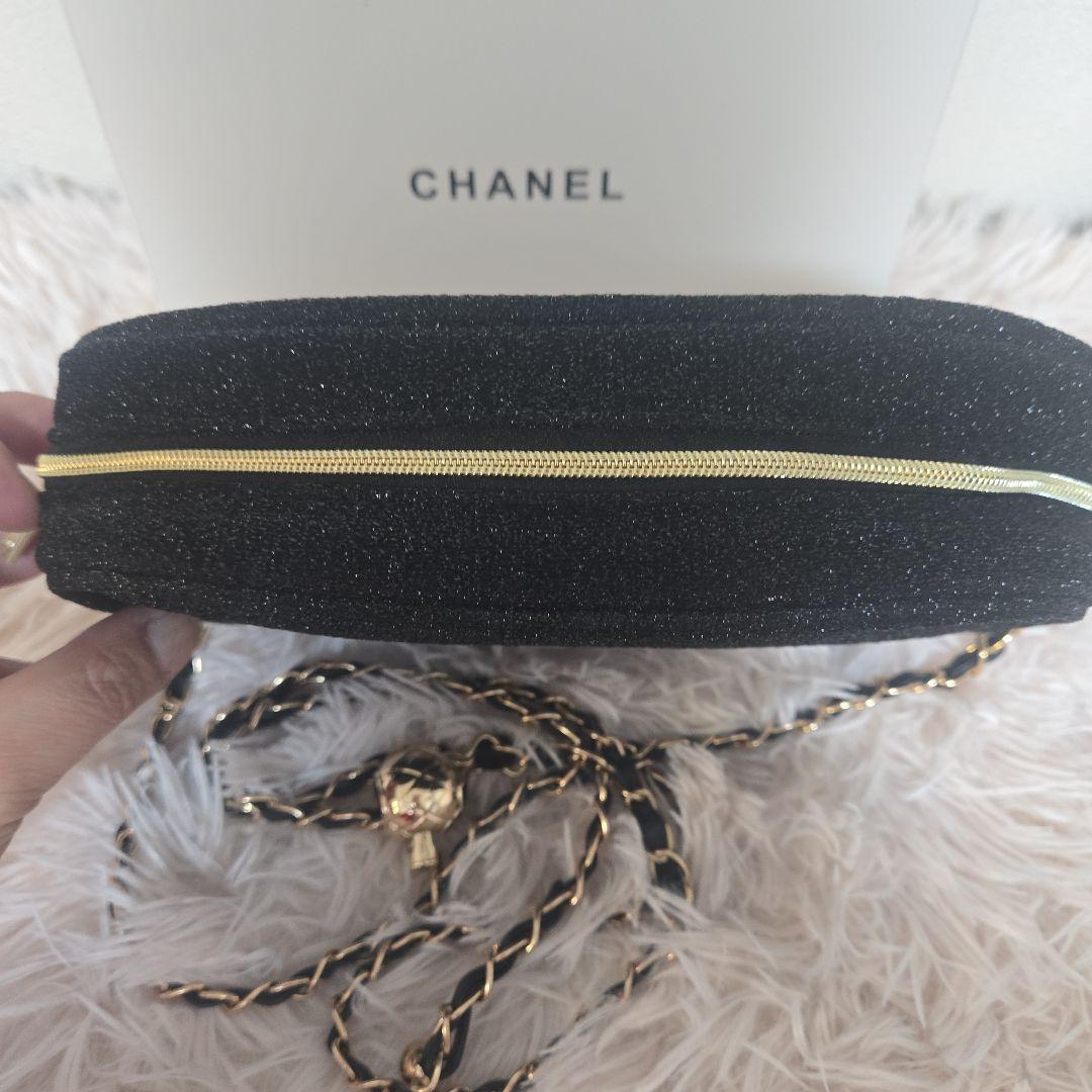 新品 CHANEL ノベルティ チェーン付きポーチ ショルダーバッグ ラメ入り
