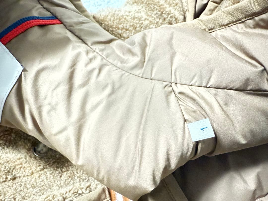 MONCLERブラウン フリース ダウンベスト1未使用