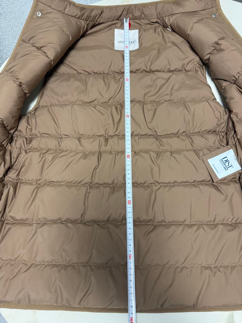 MONCLERブラウン フリース ダウンベスト1未使用
