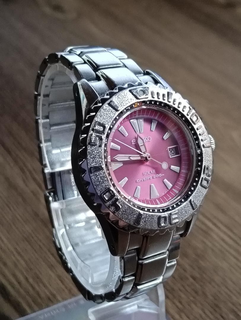 【電池交換済】SEIKO セイコー プロスペックス ソーラー V185-0AB0