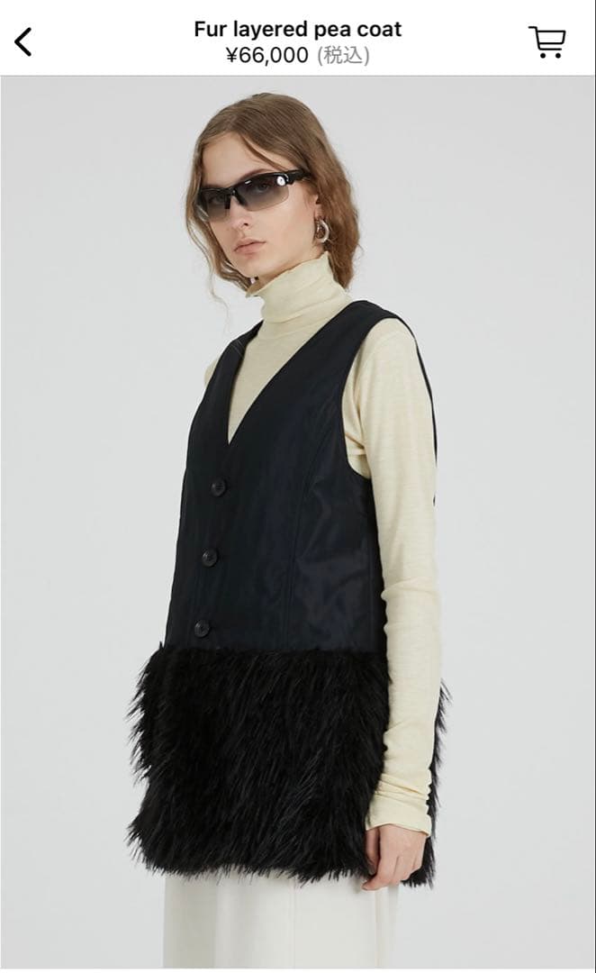 prankproject 新作裾ファーコートfarlayeredpea coat