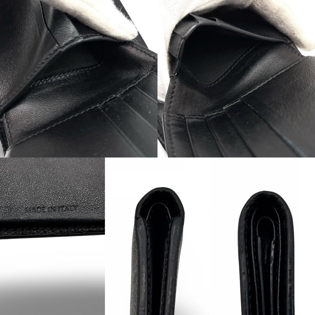 高級】Ｃｅｌｉｎｅ　セリーヌ トリオンフ PVC　レザー ウォレット 黒