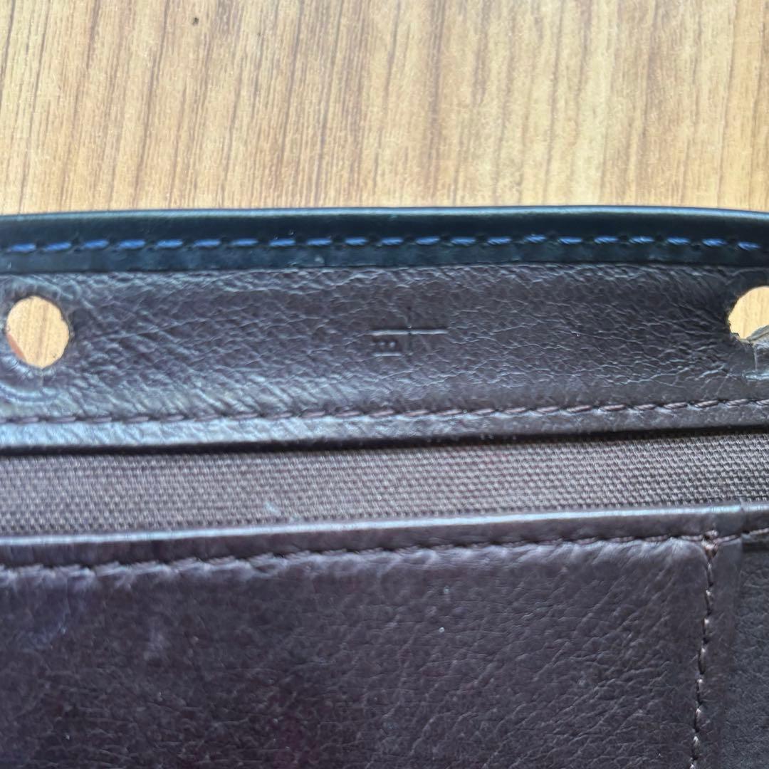 エムピウ　ミッレフォッリエ2 P25 ブルー　チョコ ネイビー系　レザー