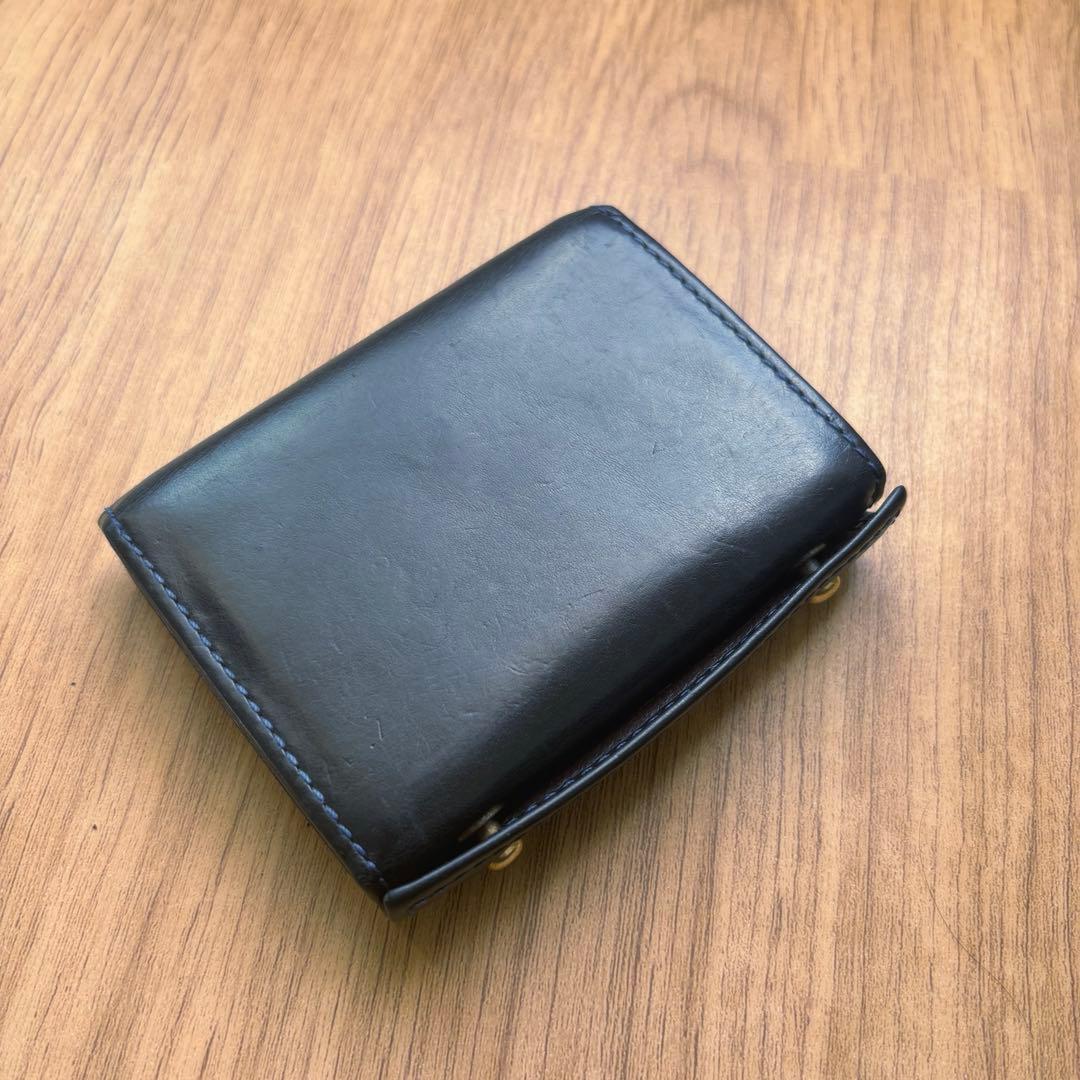 エムピウ　ミッレフォッリエ2 P25 ブルー　チョコ ネイビー系　レザー