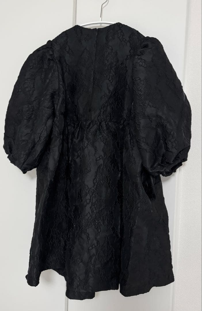 perna ジャガードボリュームブラウス ブラック