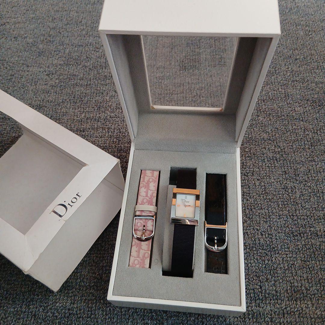 Dior アナログ腕時計 交換用バンド付き 文字盤シェル