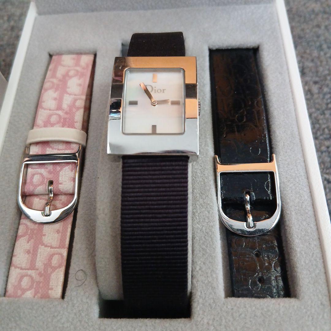 Dior アナログ腕時計 交換用バンド付き 文字盤シェル