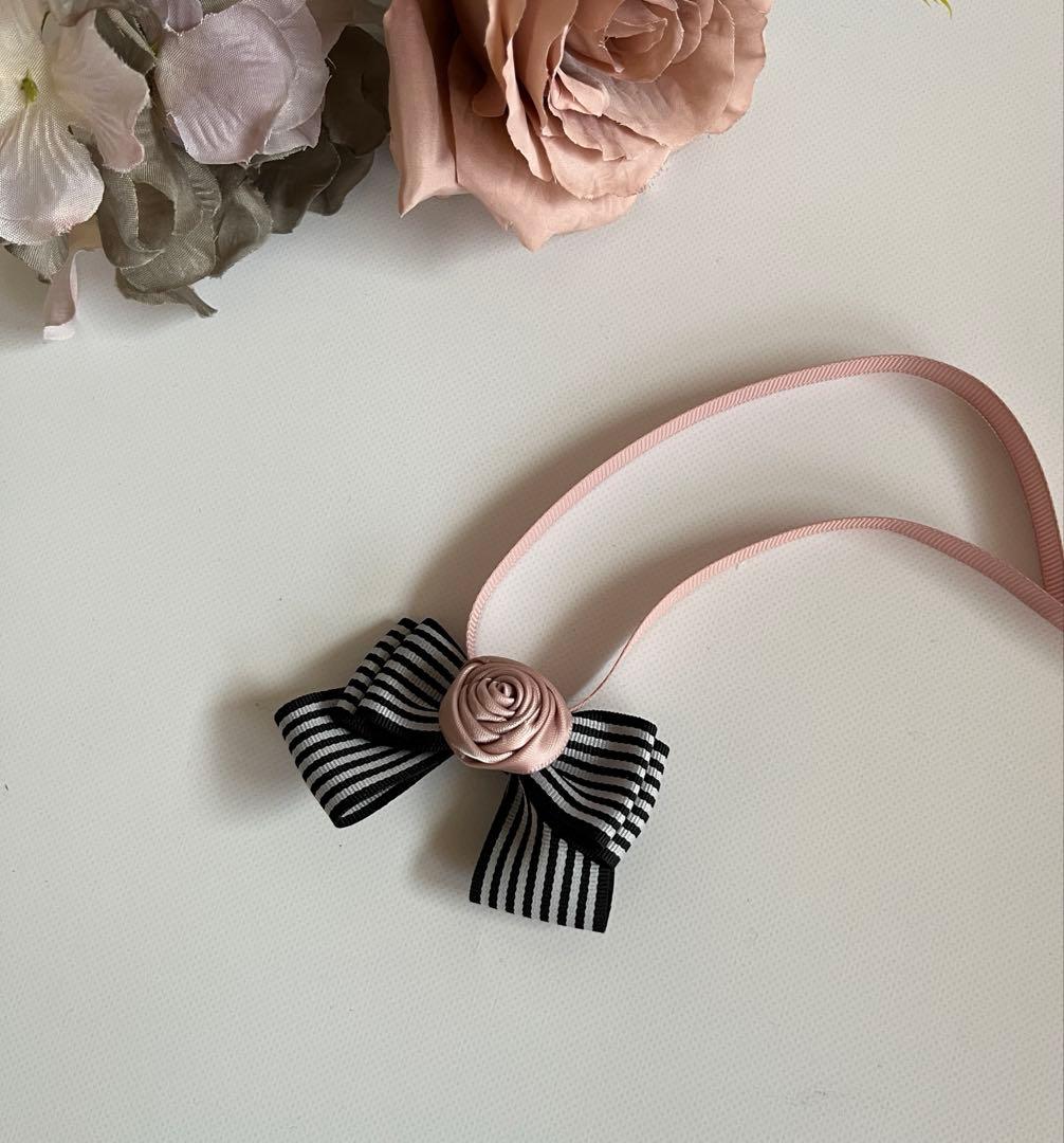 ハンドメイドリボン　おまとめ品　バレッタ　シューズクリップ　ヘアピン　ローズ