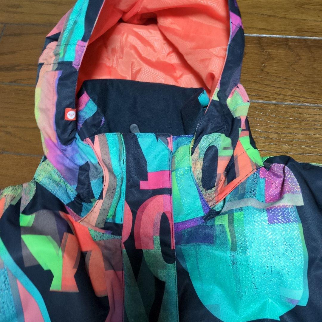 ROXY　スノボウェア　上下セット　Ｍ　総柄　ロゴ　ベージュ