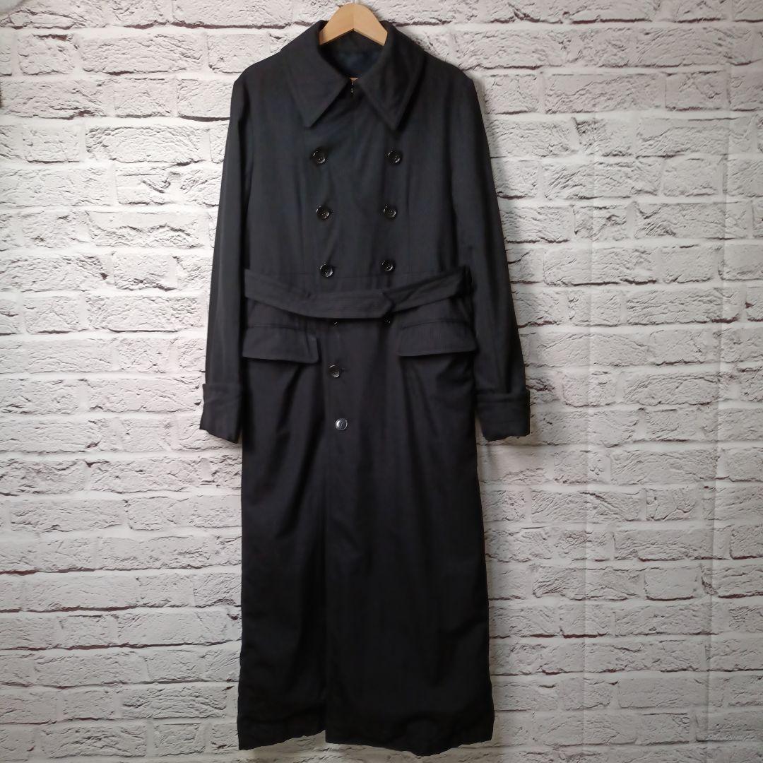 希少■MASAKI MATSUSHIMA 超ロング丈 トレンチコート ブラック