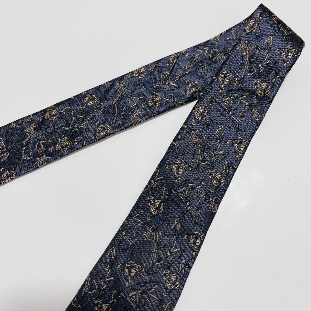 美品 ヴィヴィアンウエストウッド ネクタイ ハイブランド オーブロゴ 光沢 希少