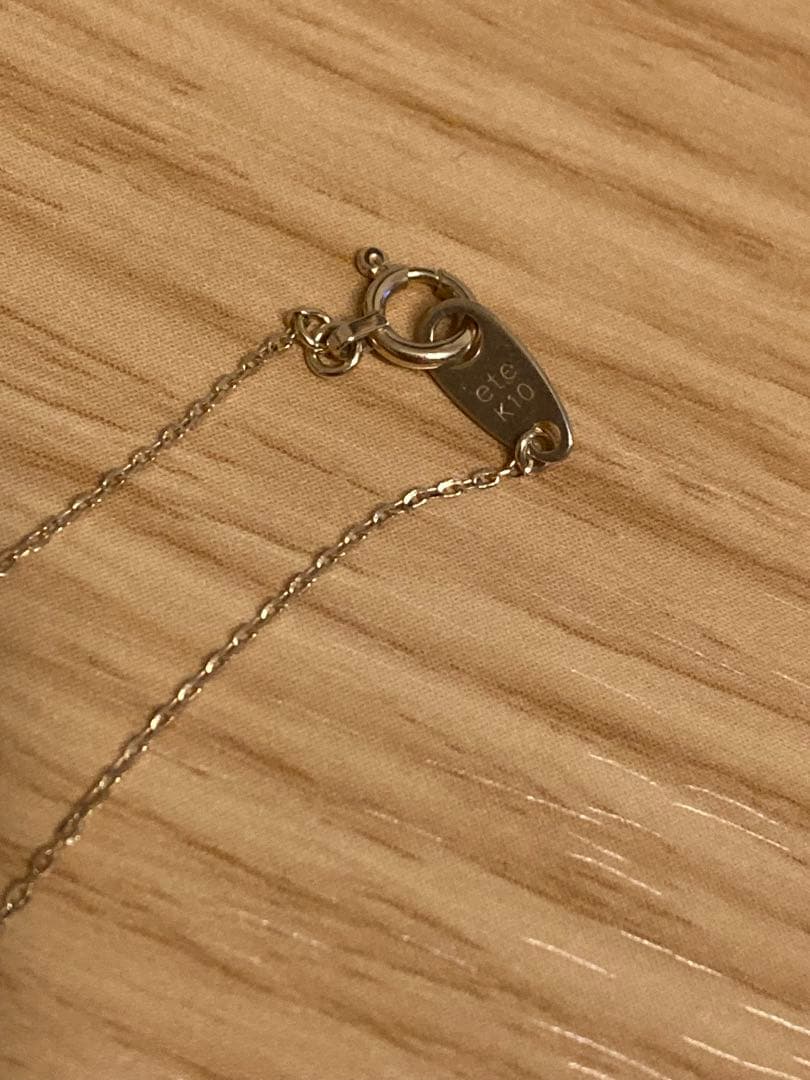 ete k10 0.01ctダイヤ　 イエローゴールドチェーンネックレス