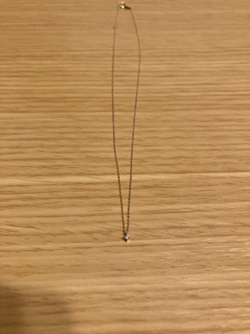 ete k10 0.01ctダイヤ　 イエローゴールドチェーンネックレス