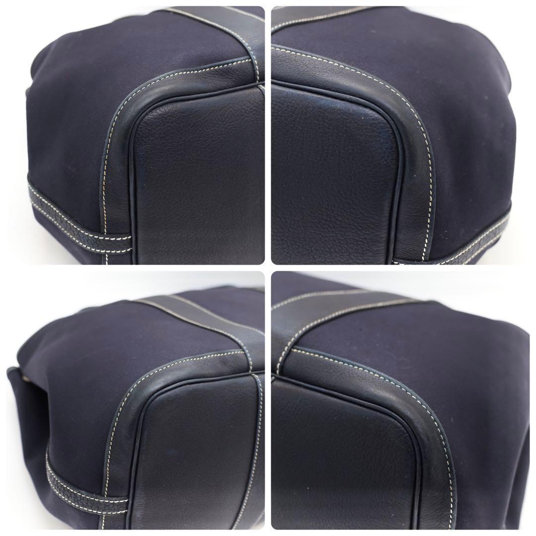 【美品❗✨】エルメス ガーデンパーティーPM トートバッグ ネイビー　紺