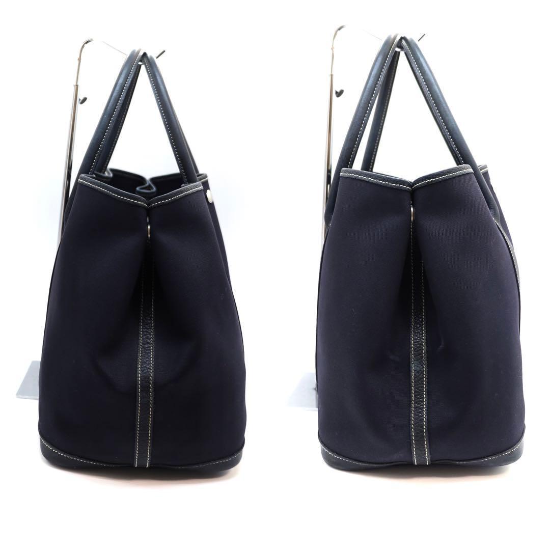【美品❗✨】エルメス ガーデンパーティーPM トートバッグ ネイビー　紺