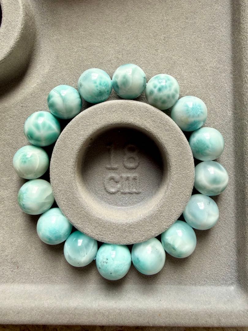 大玉　上質　ブルーラリマー アイスラリマー共生14ミリ