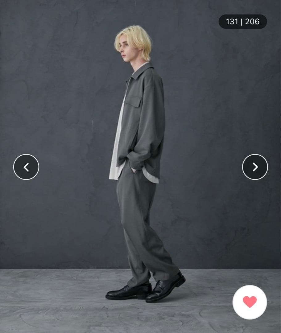 【セットアップ】PUBLIC TOKYO AQUA WOOL カルゼsize1