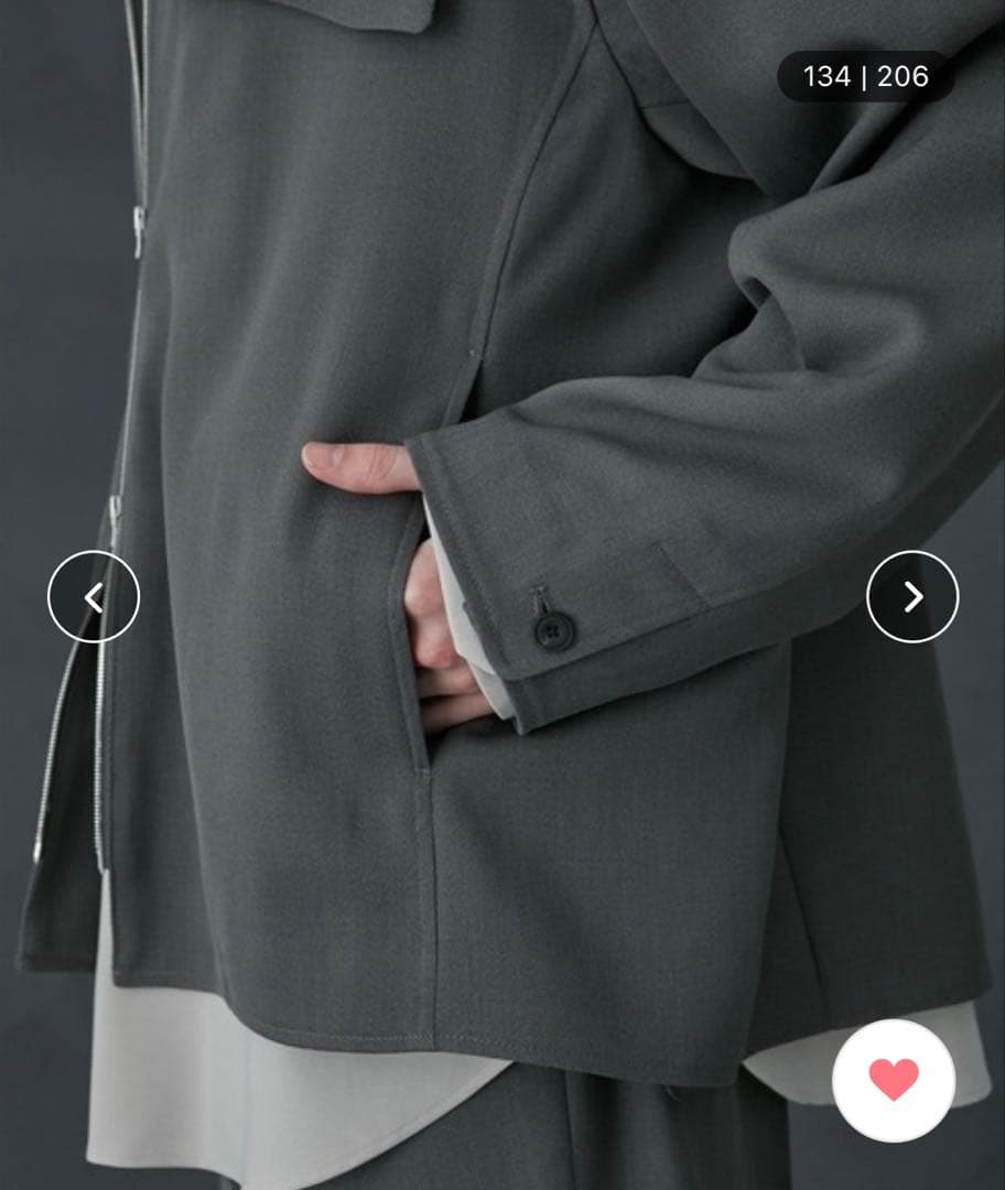 【セットアップ】PUBLIC TOKYO AQUA WOOL カルゼsize1