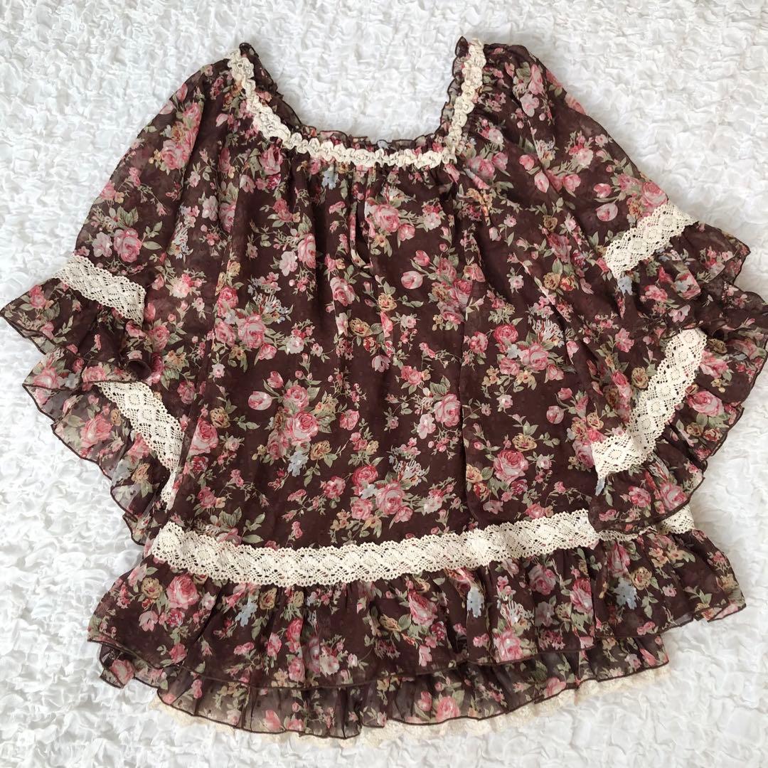 LIZLISA 希少　ワンピ風　コンビネゾン　花柄　スカパン　平成レトロ