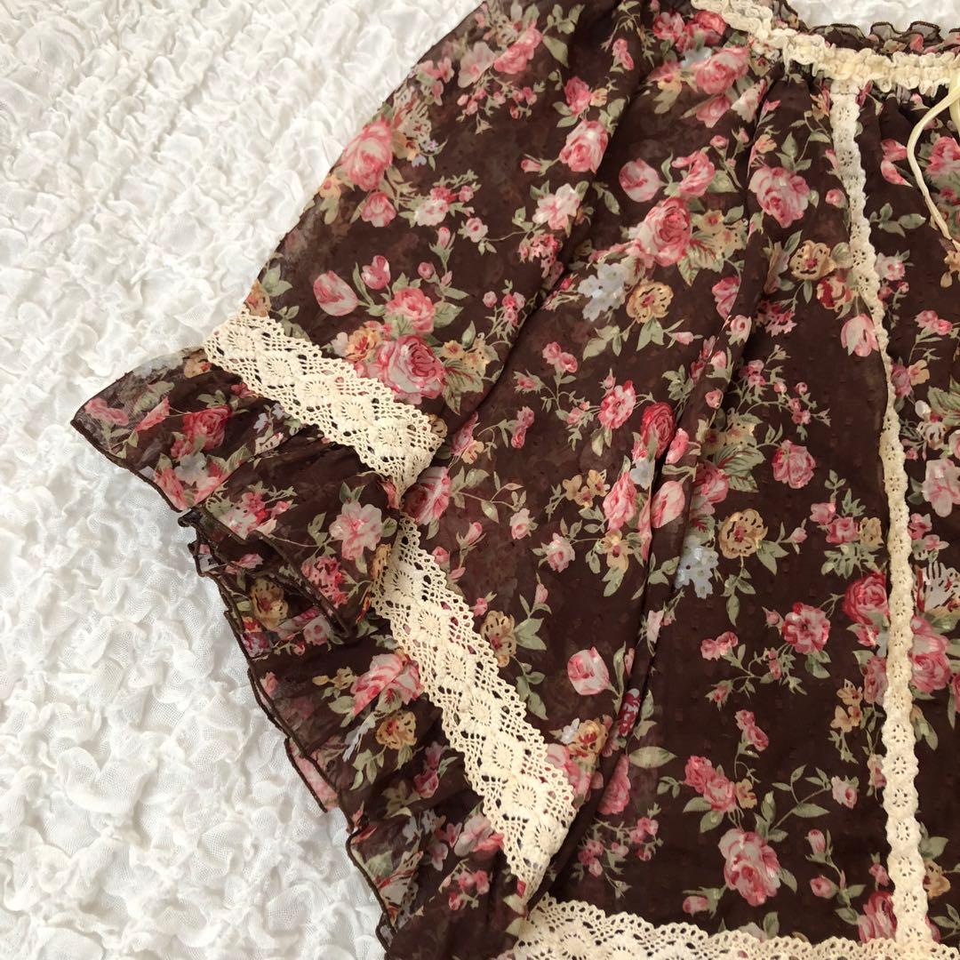 LIZLISA 希少　ワンピ風　コンビネゾン　花柄　スカパン　平成レトロ