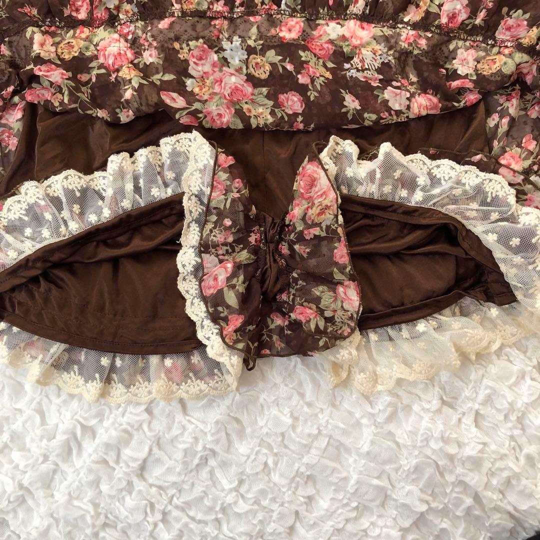 LIZLISA 希少　ワンピ風　コンビネゾン　花柄　スカパン　平成レトロ