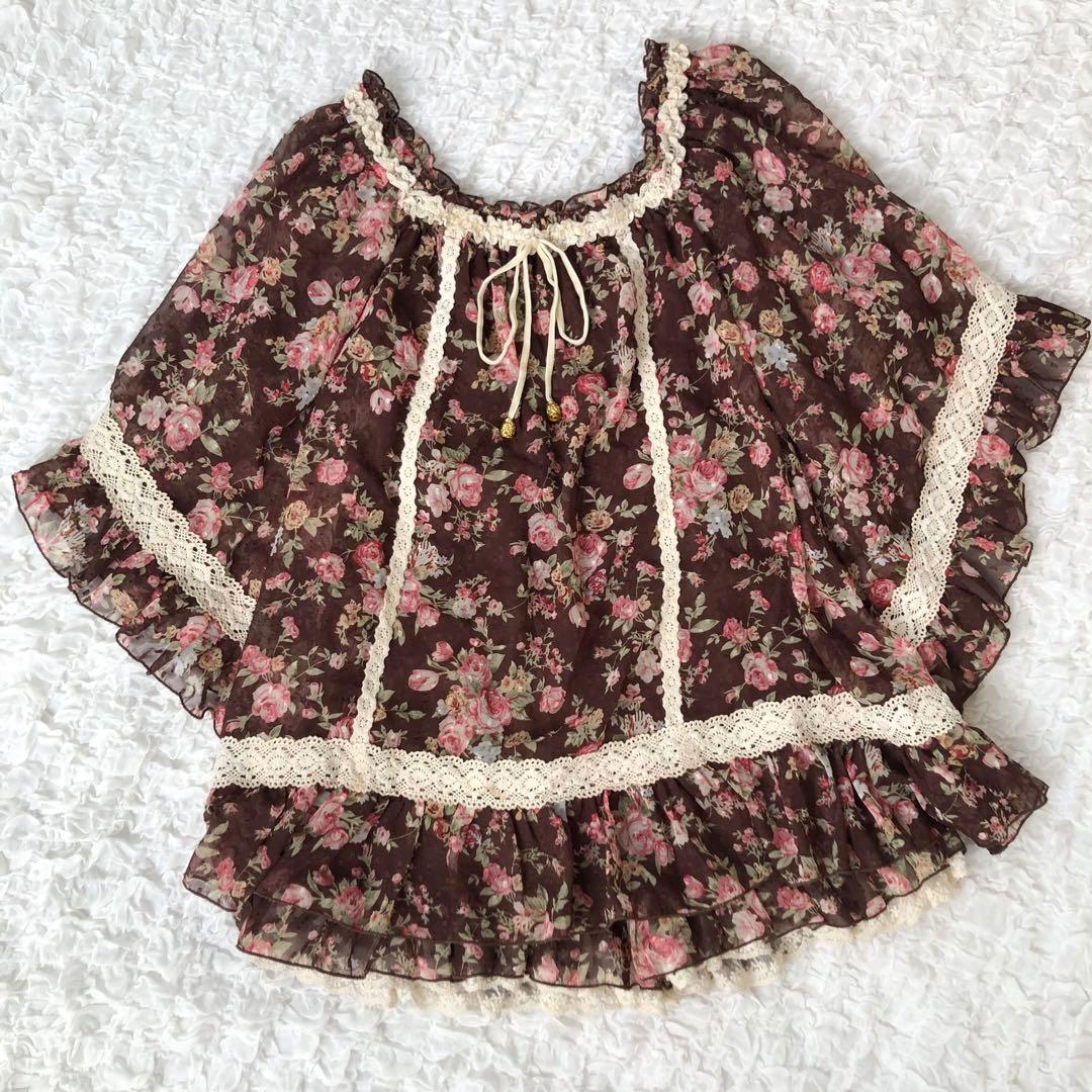 LIZLISA 希少　ワンピ風　コンビネゾン　花柄　スカパン　平成レトロ