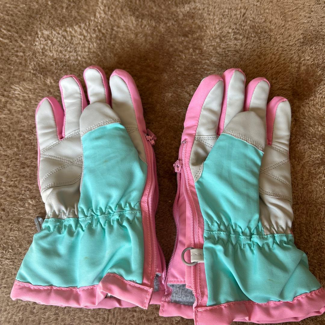 SNAPPY スキーグローブ ピンク・水色