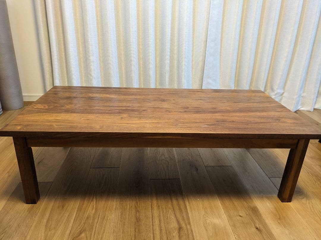 無垢材ローテーブル・ウォールナット材・幅１２０×奥行６０×高さ３５ｃｍ