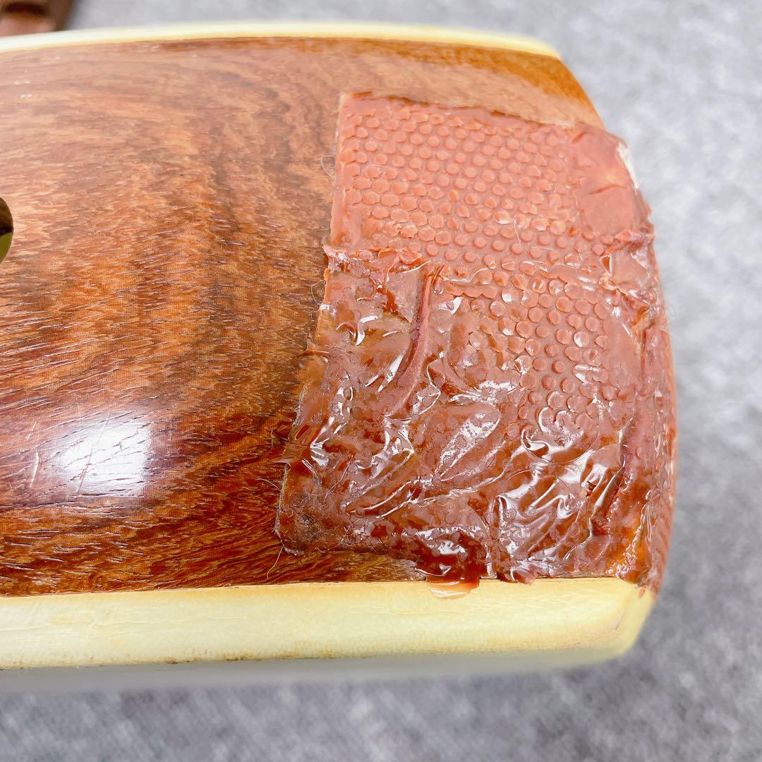 三味線 一本溝 紅木 子持ち綾杉 中棹 金細 和楽器 刻印あり