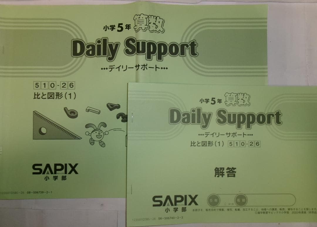 サピックス ＳＡＰＩＸ＊デイリーサポート＊５年＊算数・全３７回完全版／２０２３年