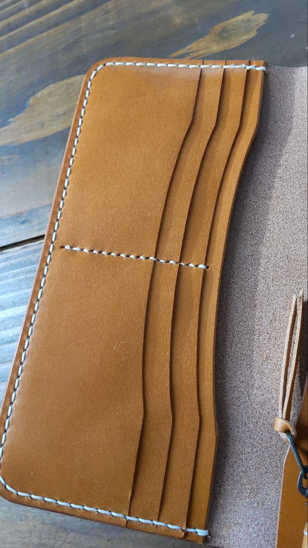 ロングウォレット　長財布　栃木サドルレザー　レザークラフト☆総手縫い☆(237)