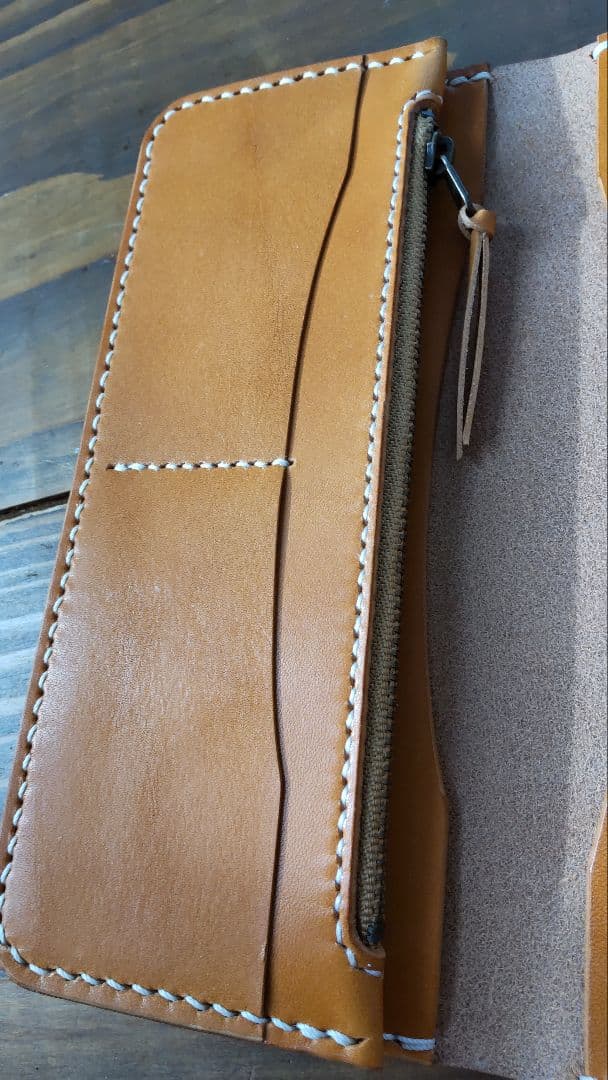 ロングウォレット　長財布　栃木サドルレザー　レザークラフト☆総手縫い☆(237)