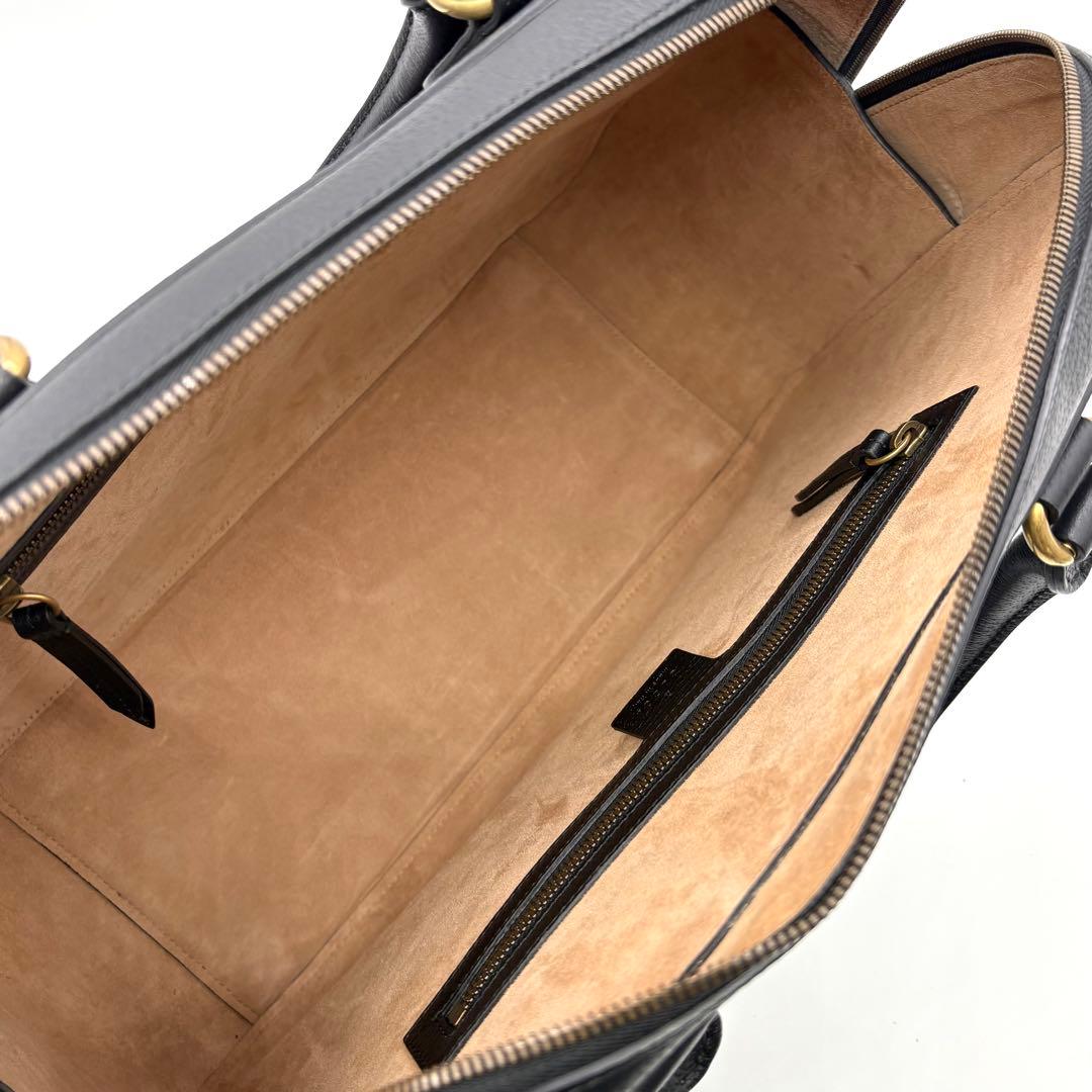 【BTSテテ愛用☆美品】GUCCI ボストンバッグ キングスネーク ブラック